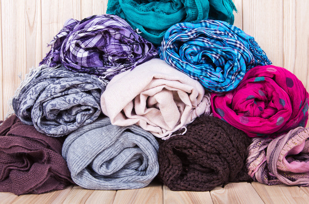 Accessory - Scarfs - Different Textures And Colors - Photo, Image