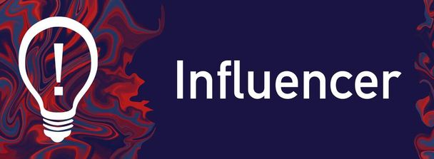 Influencer concept image with text and bulb symbol. - Photo, Image