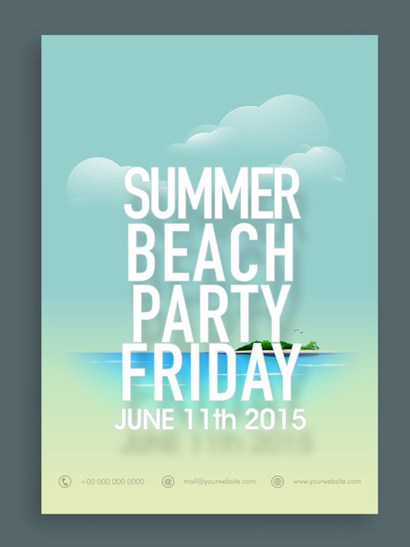 Invitation or flyer design for summer party. - Vecteur, image