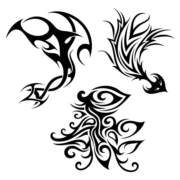 Векторный набор племенных татуировок
 - Вектор,изображение