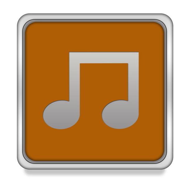 Musik-Quadrat-Symbol auf weißem Hintergrund - Foto, Bild