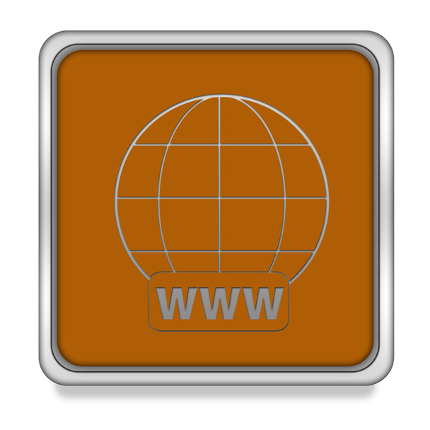 www négyzet alakú ikon a fehér háttér - Fotó, kép