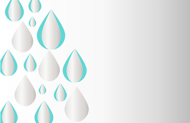 Dimensional raindrop desktop wallpaper, dimensional raindrop vector, background vector - Vector, Image