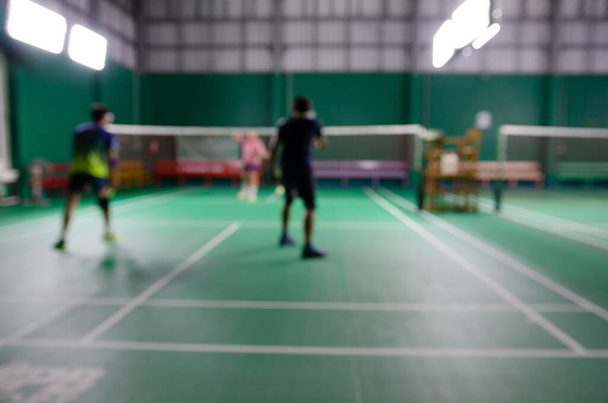 Játékosok Badminton kép elmossa a nagy felbontású képeket - Fotó, kép