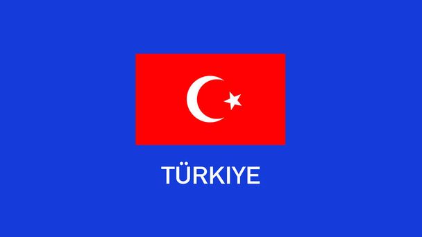Turkiye Flag Teams European Nations 2024 Abstract Countries European Germany Football Symbol Logo Design Vector Illustration - Vector, Image