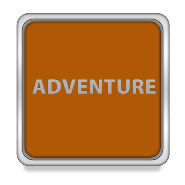 Adventure square icon on white background - Foto, Bild