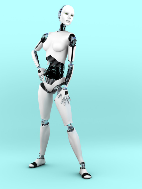 Robot femme posant
. - Photo, image
