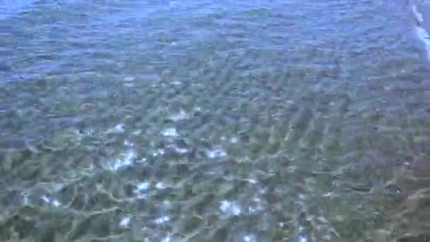 Sauberes, transparentes Wasser des Jungen im Meer - Filmmaterial, Video