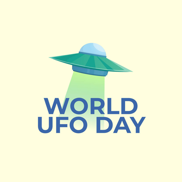 διανυσματικά γραφικά της Παγκόσμιας Ημέρας UFO ιδανικό για τον εορτασμό της Παγκόσμιας Ημέρας UFO. - Διάνυσμα, εικόνα