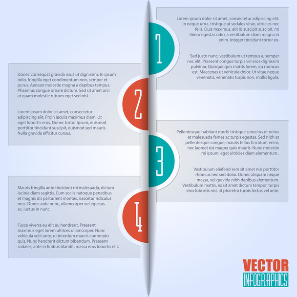 Zjednodušující ale eyecatching infographic designu - Vektor, obrázek