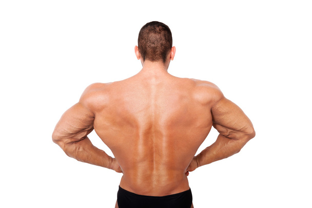 Huge bodybuilder back on steroids. - Foto, immagini
