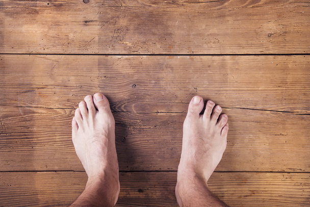 Bare feet of a runner - Фото, изображение