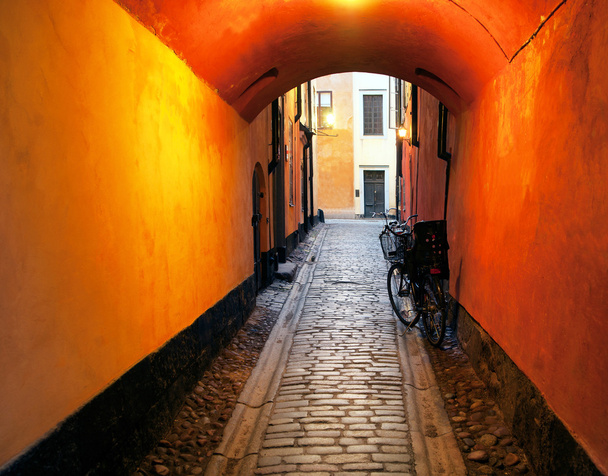 Narrow alley in stockholm - Photo, Image
