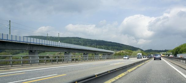 南ドイツの高速道路の風景 - 写真・画像