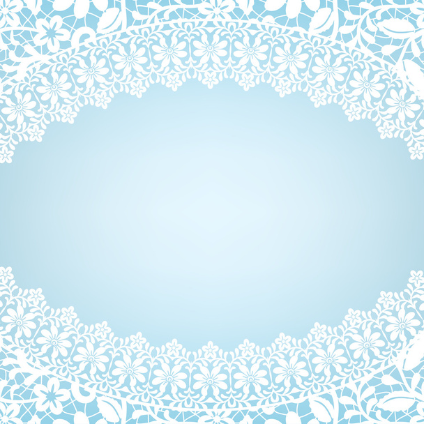 card with lace border - Vector, Imagen