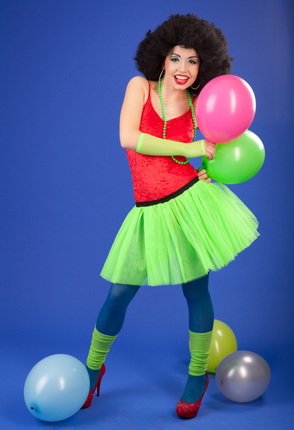 Disco girl s balóny - Fotografie, Obrázek