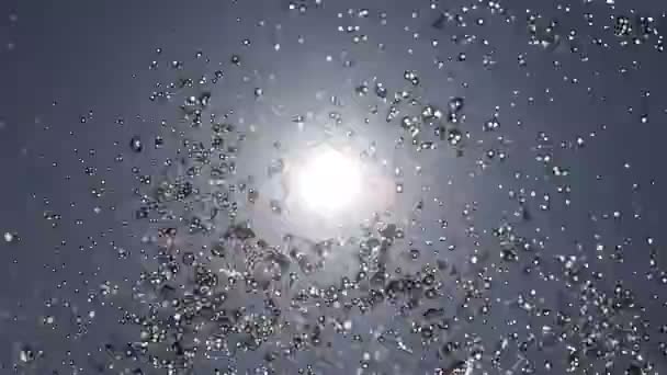 Fountain splashes water drops slow motion - Footage, Video