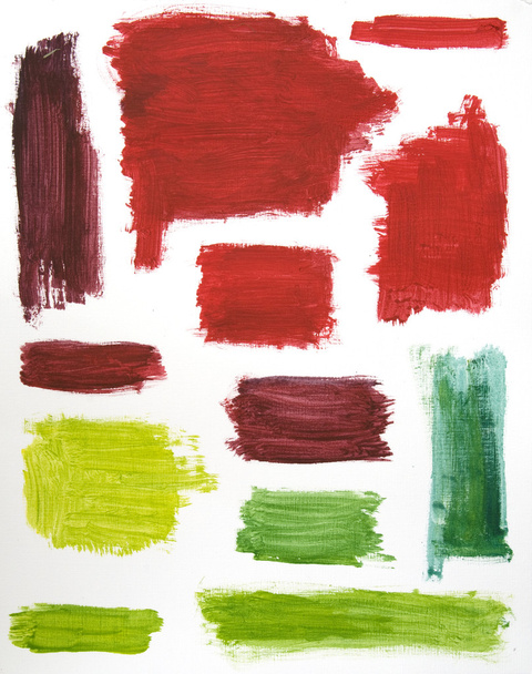 Paint Strokes on White Paper - Foto, Imagem
