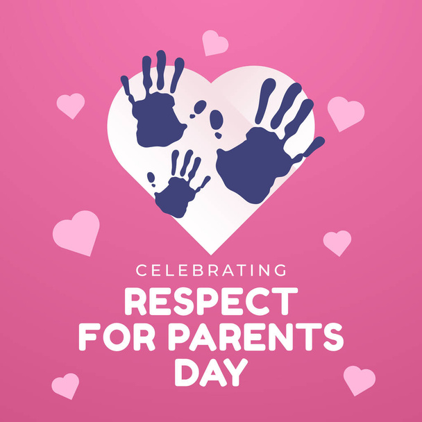 Vektorgrafik von Respect For Parents Day ideal für Respect For Parents Day Feier. - Vektor, Bild