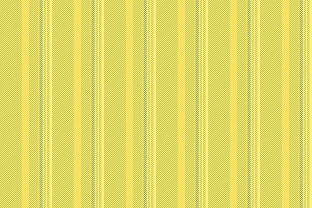 Tejido vectorial textil de líneas de patrón de fondo con una textura de raya vertical sin costuras en colores amarillo y lima. - Vector, imagen