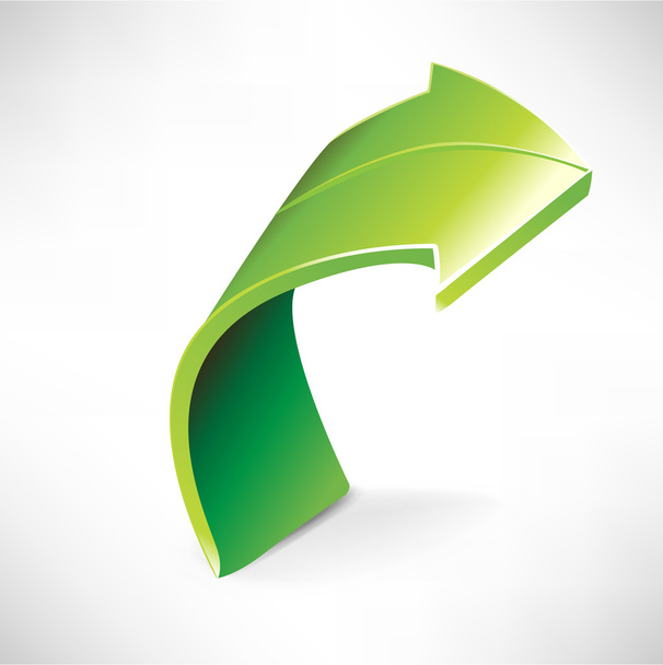 Single vertical green arrow - Vector, Image