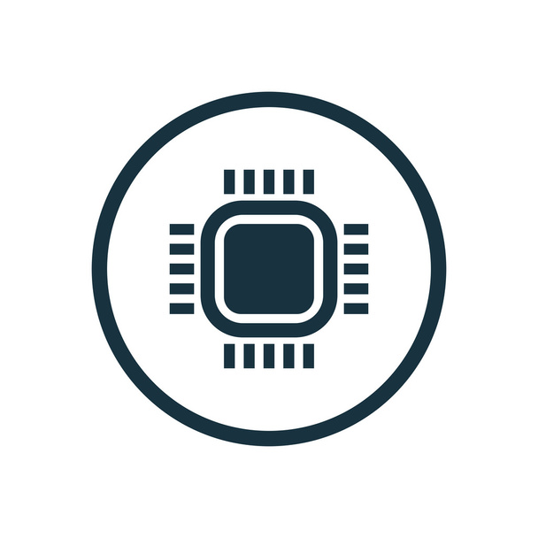 CPU ikonu kruh tvar - Vektor, obrázek