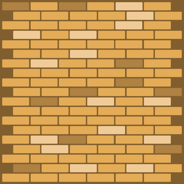 Brick wall pattern. Brown and beige. Seamless vector texture. Construction design element. EPS 10. - Vector, Image
