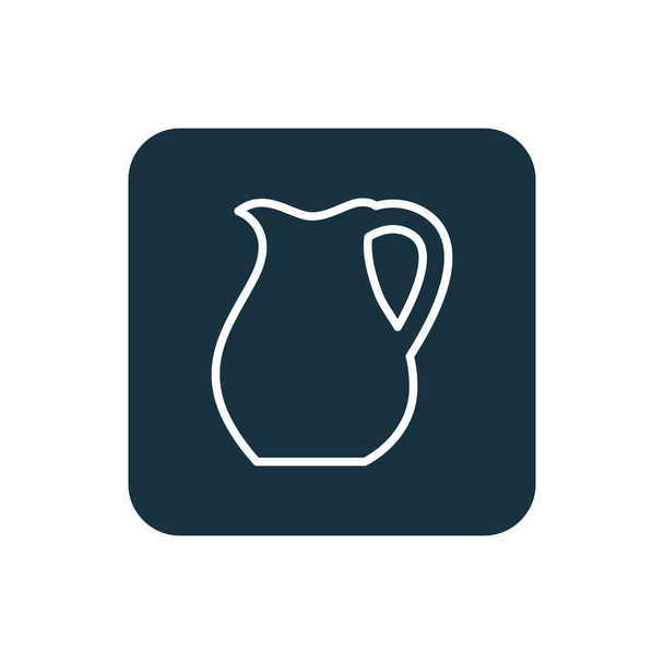 pitcher icono Cuadrados redondeados botón
 - Vector, imagen