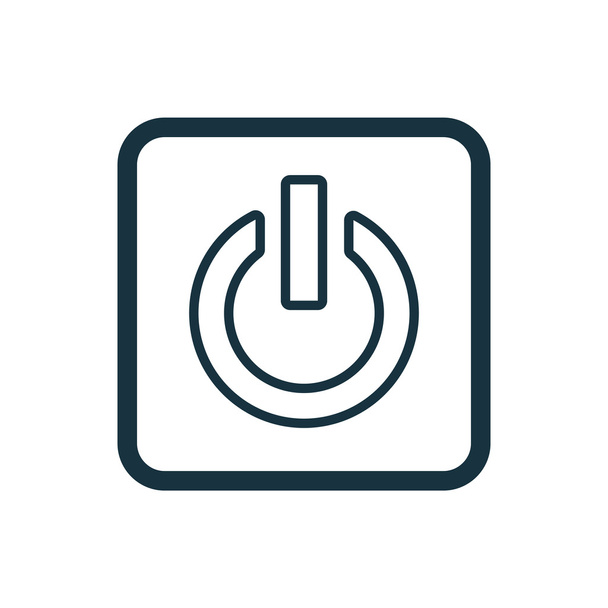 power on icon Rounded squares button - Vector, Image