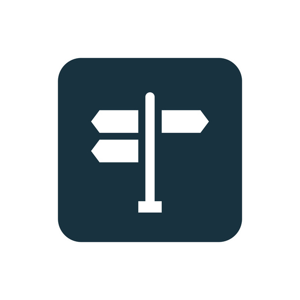 signpost icon Rounded squares button - Vector, Image