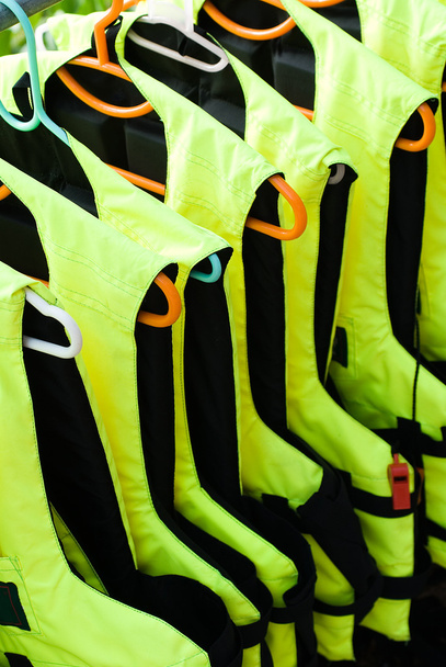 Life Jackets in a row - Photo, Image