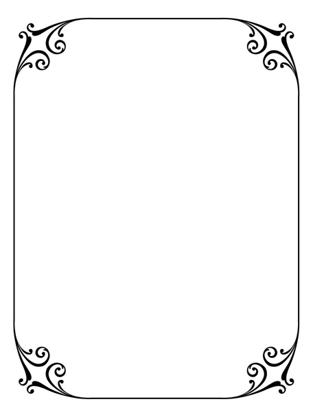 Simple ornamental decorative frame - Vettoriali, immagini
