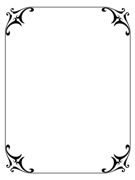 Simple ornamental decorative frame - Vektör, Görsel