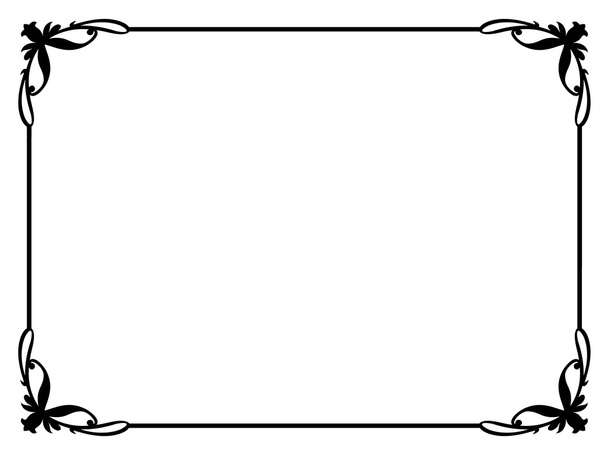 Simple ornamental decorative frame - Διάνυσμα, εικόνα