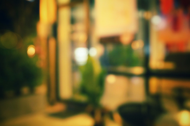 Blurred of restaurant at night - Photo, Image