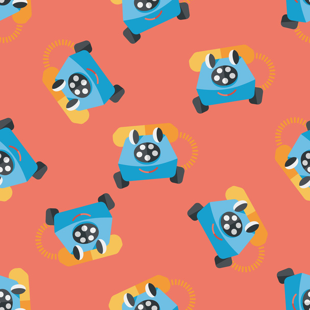 toy phone flat icon,eps10 seamless pattern background - Wektor, obraz
