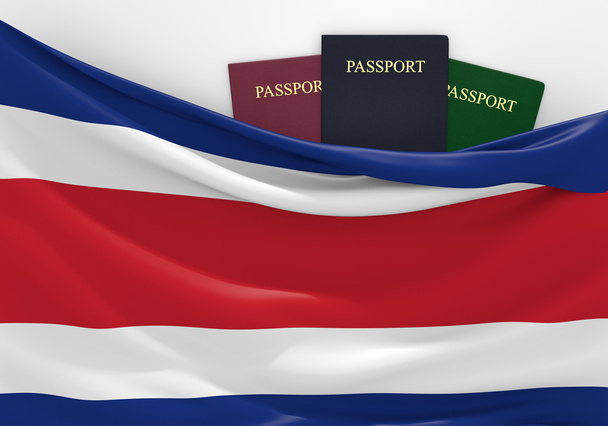 Voyages et tourisme au Costa Rica, avec des passeports assortis
 - Photo, image
