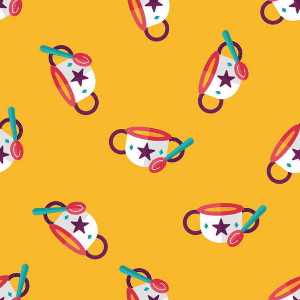 baby food bowl flat icon,eps10 seamless pattern background - Wektor, obraz