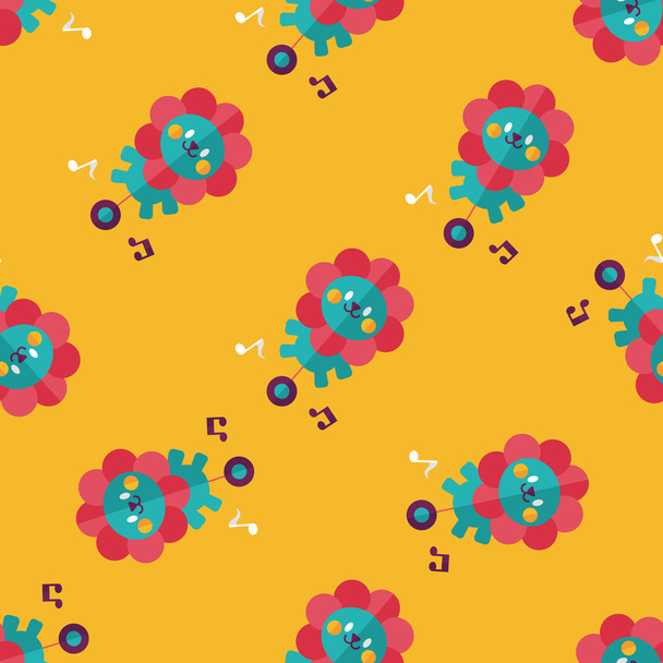 lion toy flat icon,eps10 seamless pattern background - ベクター画像