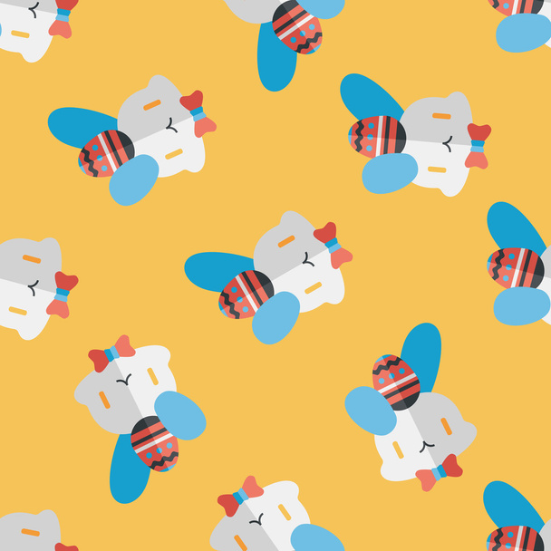 easter bunny flat icon,eps10 seamless pattern background - Vector, imagen