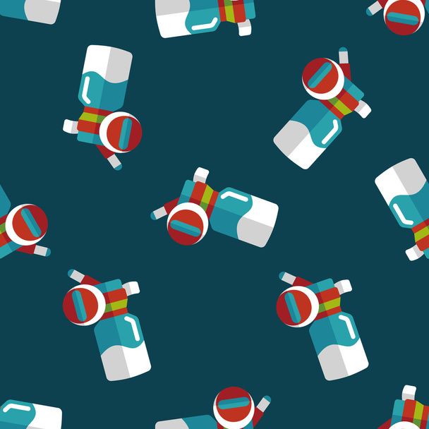 Pet water drinking flat icon, eps10 seamless pattern background - ベクター画像