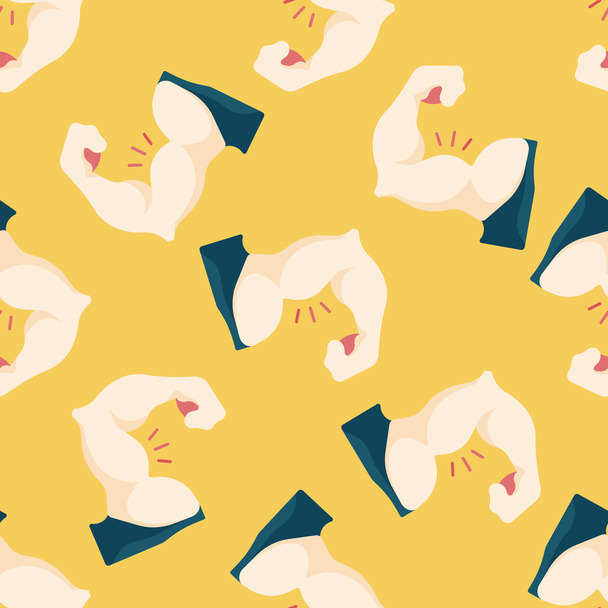 muscle man flat icon,eps10 seamless pattern background - Διάνυσμα, εικόνα