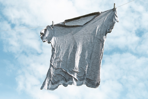Drying of shirt. - Foto, afbeelding