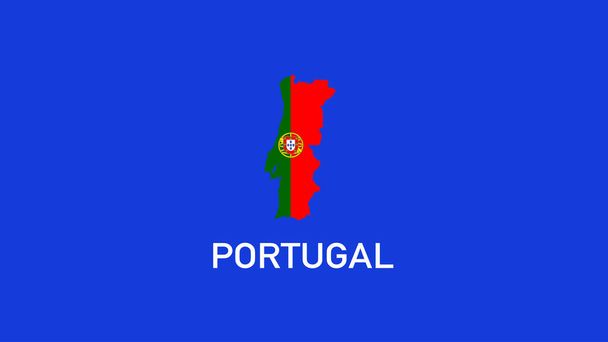 Portugal Emblem Map Teams European Nations 2024 Symbol Abstract Countries European Germany Football Logo Design Vector Illustration - Vector, Image