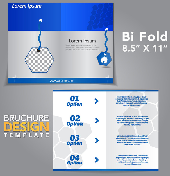 Bi-Fold brochureontwerp - Vector, afbeelding