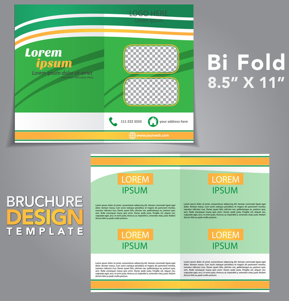 Bi Fold Brochure Design - Vector, Image