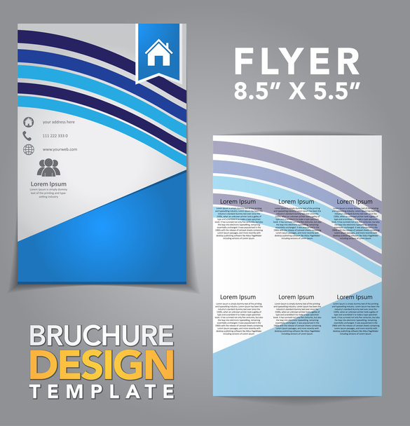 Flyer brochureontwerp - Vector, afbeelding