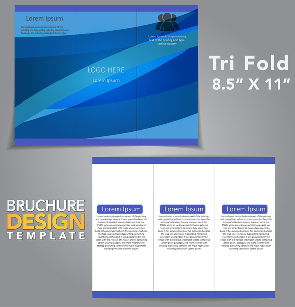 Tri Fold Brochure Design - Vector, Image