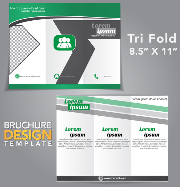 Дизайн брошури Tri складки - Вектор, зображення