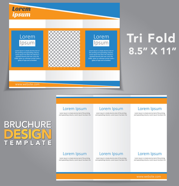 tri-fold brochureontwerp - Vector, afbeelding